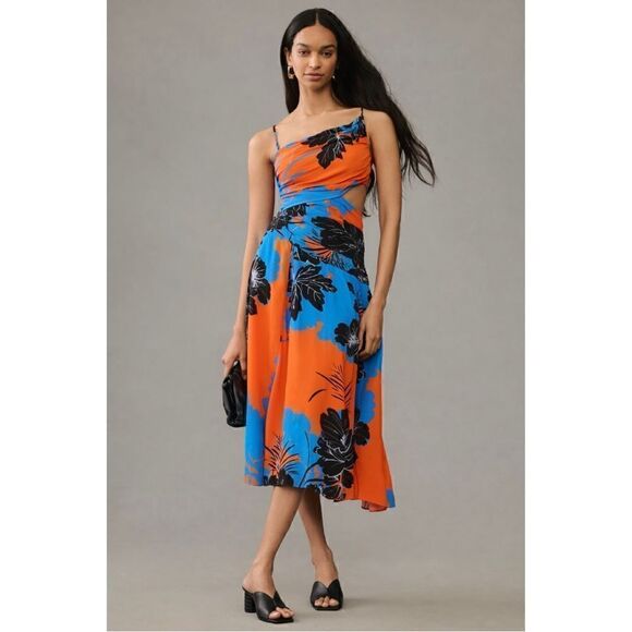 Anthropologie Dresses & Skirts - NEW Anthropologie Plenty by Tracy Reese Floral Asymmetrical Cut Out Dress Small